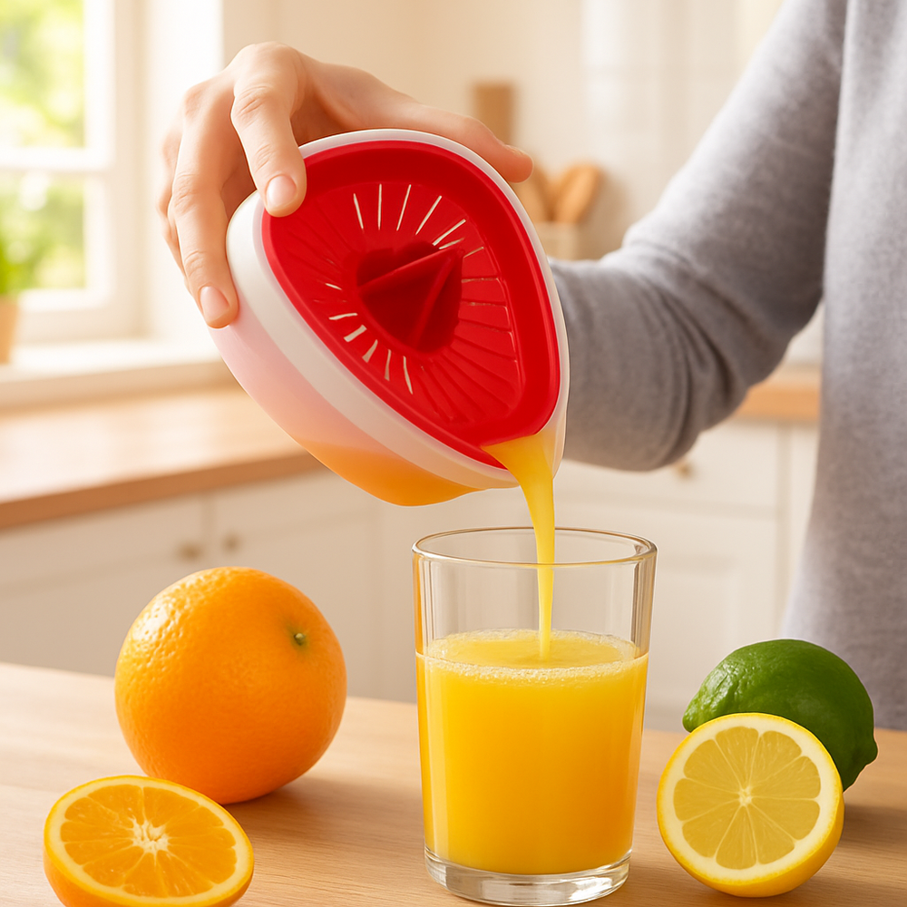 Joseph Joseph Duo Compact Juicer – Space-Saving Citrus Squeezer with Pouring Spout