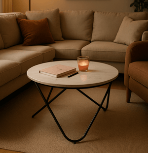 BAKU Coffee Table Marble Round by Stella Trading