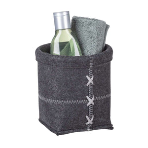 Wenko Felt bath basket Mara S, anthracite