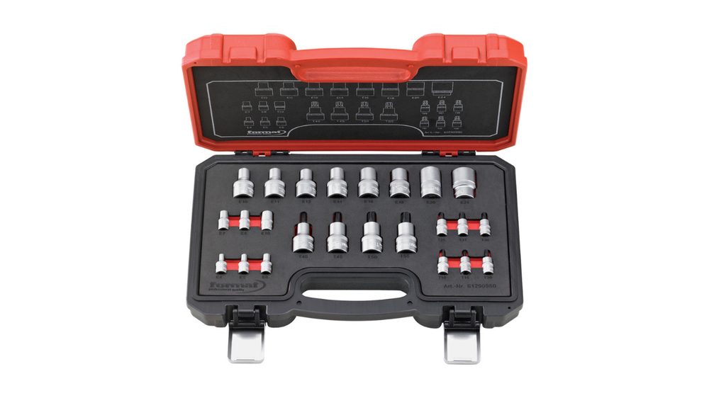 Screw-end set 24 pcs. TX 1/4+1/2" by Format Germany