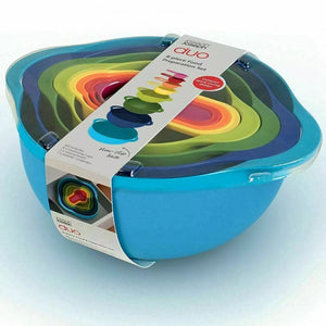 Joseph Joseph Duo 8-Piece Nesting Food Prep & Measuring Set – Space-Saving Multi-Color Kitchen Essential