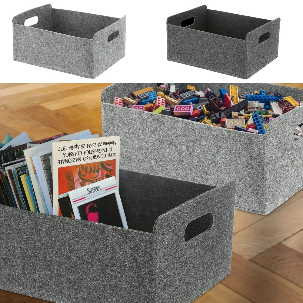 Felt basket foldable S, 2-pack (By Wenko)