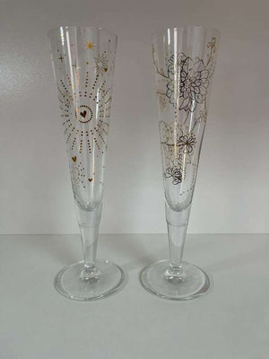 Ritzenhoff Champus Champagne Glass Set NIGHT SPARKLE and DAY SPARKLE by Kömer & Kupitz
