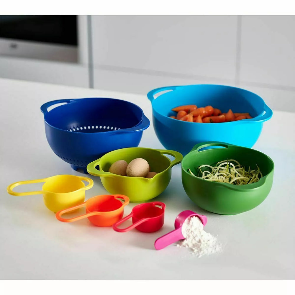 Joseph Joseph Duo 8-Piece Nesting Food Prep & Measuring Set – Space-Saving Multi-Color Kitchen Essential