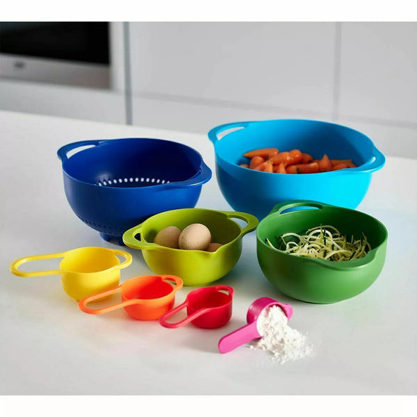 Joseph Joseph Duo 8-Piece Nesting Food Prep & Measuring Set – Space-Saving Multi-Color Kitchen Essential