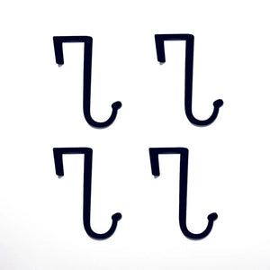 Over-the-Door Clothes Hanger Hooks – Set of 2 in Black or Grey