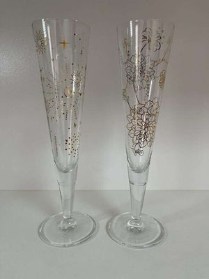 Ritzenhoff Champus Champagne Glass Set NIGHT SPARKLE and DAY SPARKLE by Kömer & Kupitz