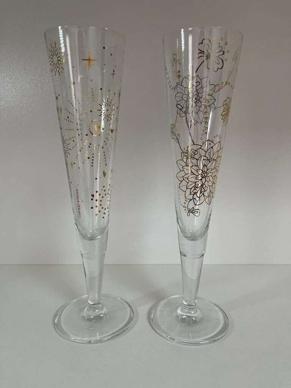 Ritzenhoff Champus Champagne Glass Set NIGHT SPARKLE and DAY SPARKLE by Kömer & Kupitz