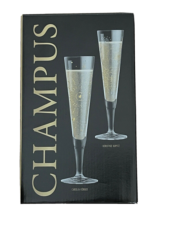 Ritzenhoff Champus Champagne Glass Set NIGHT SPARKLE and DAY SPARKLE by Kömer & Kupitz