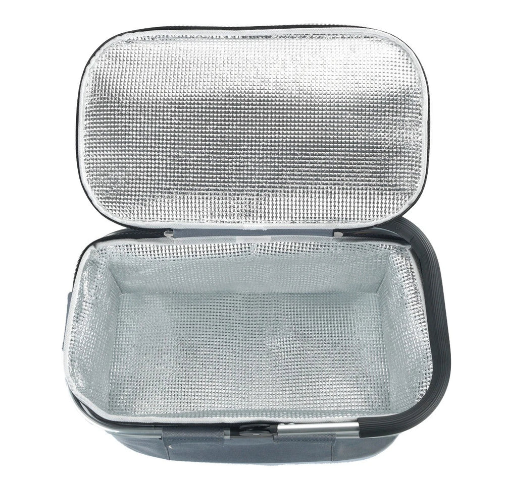 3-in-1 Foldable Insulated Cooler Basket – 28L Portable Shopping & Picnic Baske