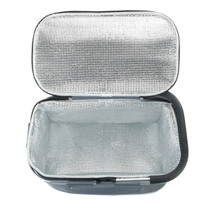 3-in-1 Foldable Insulated Cooler Basket – 28L Portable Shopping & Picnic Baske