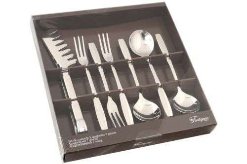 Fontignac 7-Piece Stainless Steel Spaghetti Set – Professional Pasta Serving Cutlery & Tongs