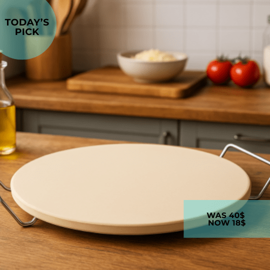 Ceramic Round Baking Stone with Rack by Zyliss