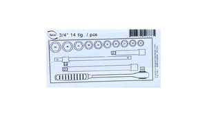 Socket Wrench Set 3/4" 14 Pieces TECO by Format Germany