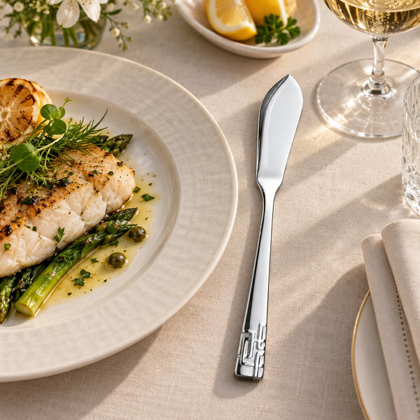 VEGA fish knife in elegant fish course table setting