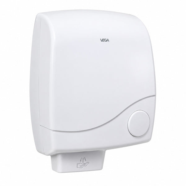 VEGA white wall-mounted 1800W electric hand dryer front view