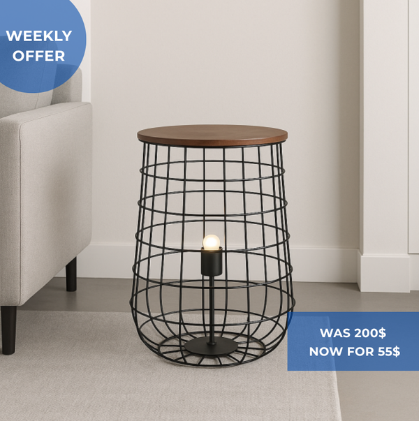 Nino Germany SILA Table Lamp – Dark Wood & Black