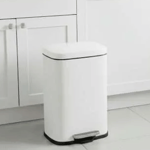 WENKO 30L Soft-Close Pedal Bin – in Silver or White