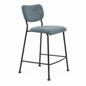 Zuiver Benson Counter Stool – Ribbed Upholstered Seat